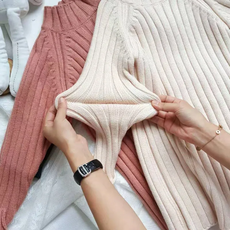 Вязаный пуловер в рубчик для девочек-подростков от 6 до 18 лет длинные свитера