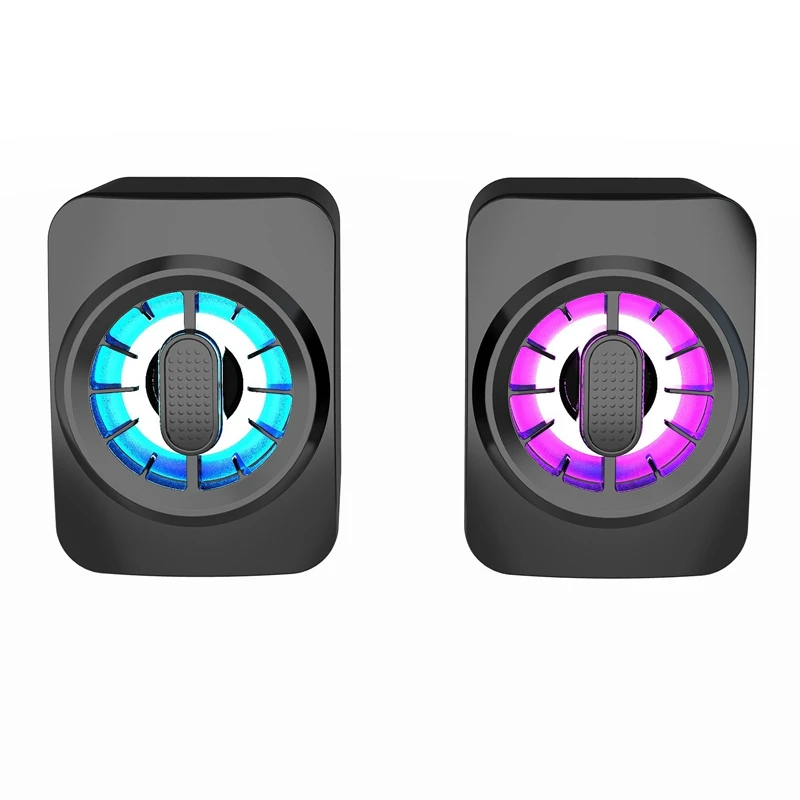 Миниатюрный компьютерный динамик USB проводной RGB компактный для ПК ноутбука не
