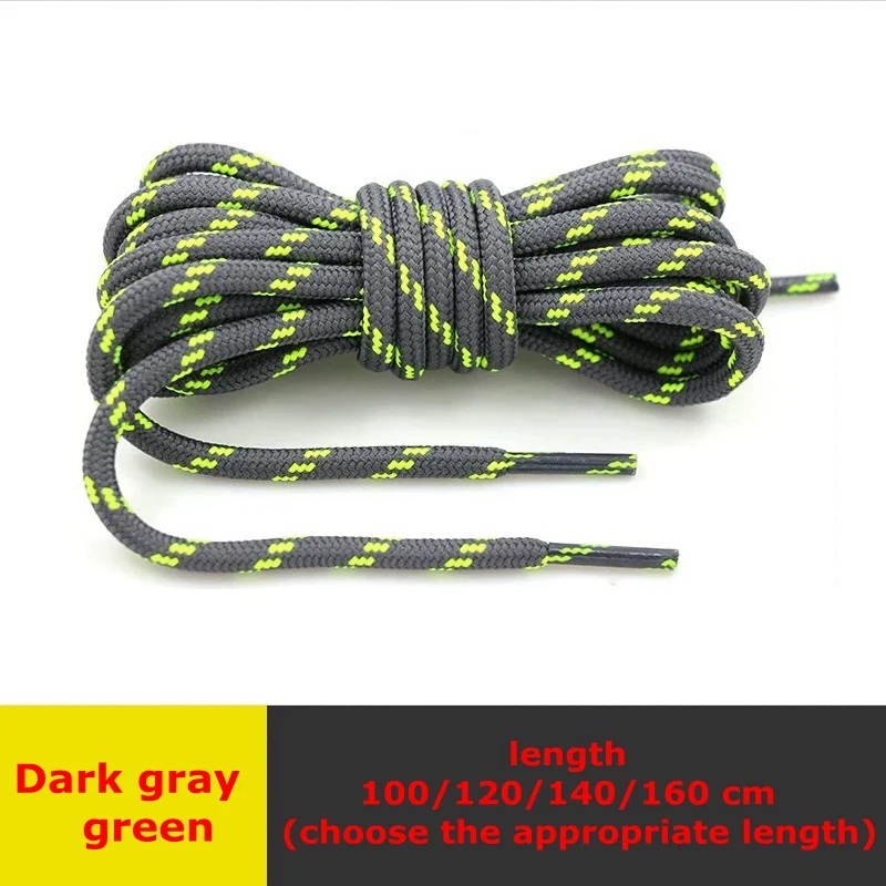 Dark gray green 1 пара, Уличная обувь для прогулок на шнурках, круглые шнурки для детей и взрослых, однотонная нескользящая обувь, кружевные кроссовки унисекс для отдыха, обувь, 19 цветов - Цвет: Dark gray green