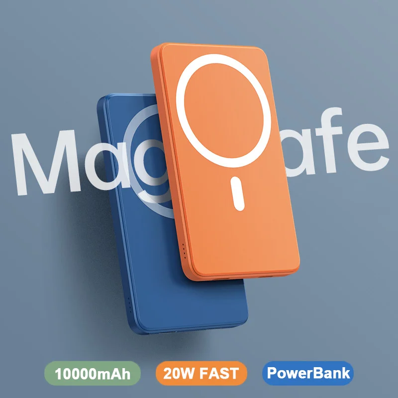 

2021 NEW 10000mAh Portable Magnetic Wireless Power Bank For Iphone 12 13 Pro Max 15W Fast Charger Mobile Phone External Battery