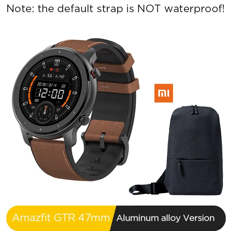 47mm-Alloy-bag Xiaomi Amazfit GTR 47 мм 42 мм gps Смарт-часы Мужские 5ATM водонепроницаемые Смарт-часы 24 дня батарея AMOLED экран 12 спортивных режимов музыки - Цвет: 47mm-Alloy-bag