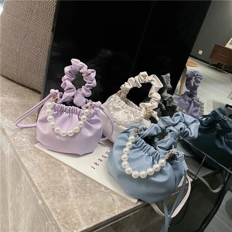 

Cloud bag Summer Pleated Handlebags For Women PU Cloud Bags Leisure Armpit Bag Shopping Shoulder Bags Dumpling Handbag Female