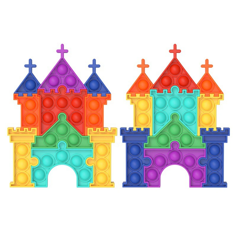 

Silicone Castle Push Bubble Sensory Toy Children Antistress Fidget Autism Toys Stress Relieve Toys for Kids Adult Gifts