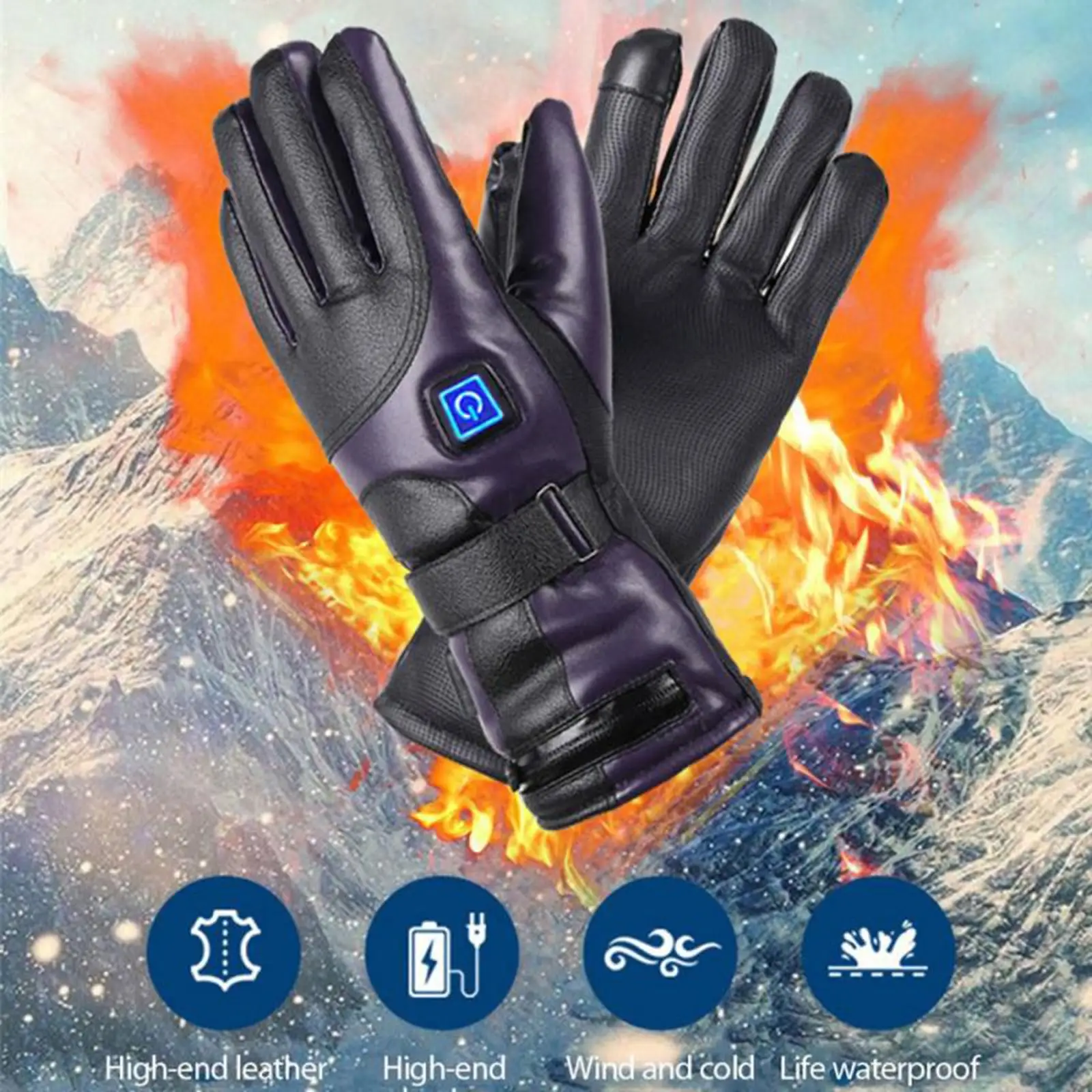 

Зимние перчатки, перезаряжаемые теплые перчатки с электроподогревом, перчатки с электроподогревом на батарейках, зимние спортивные перчат...