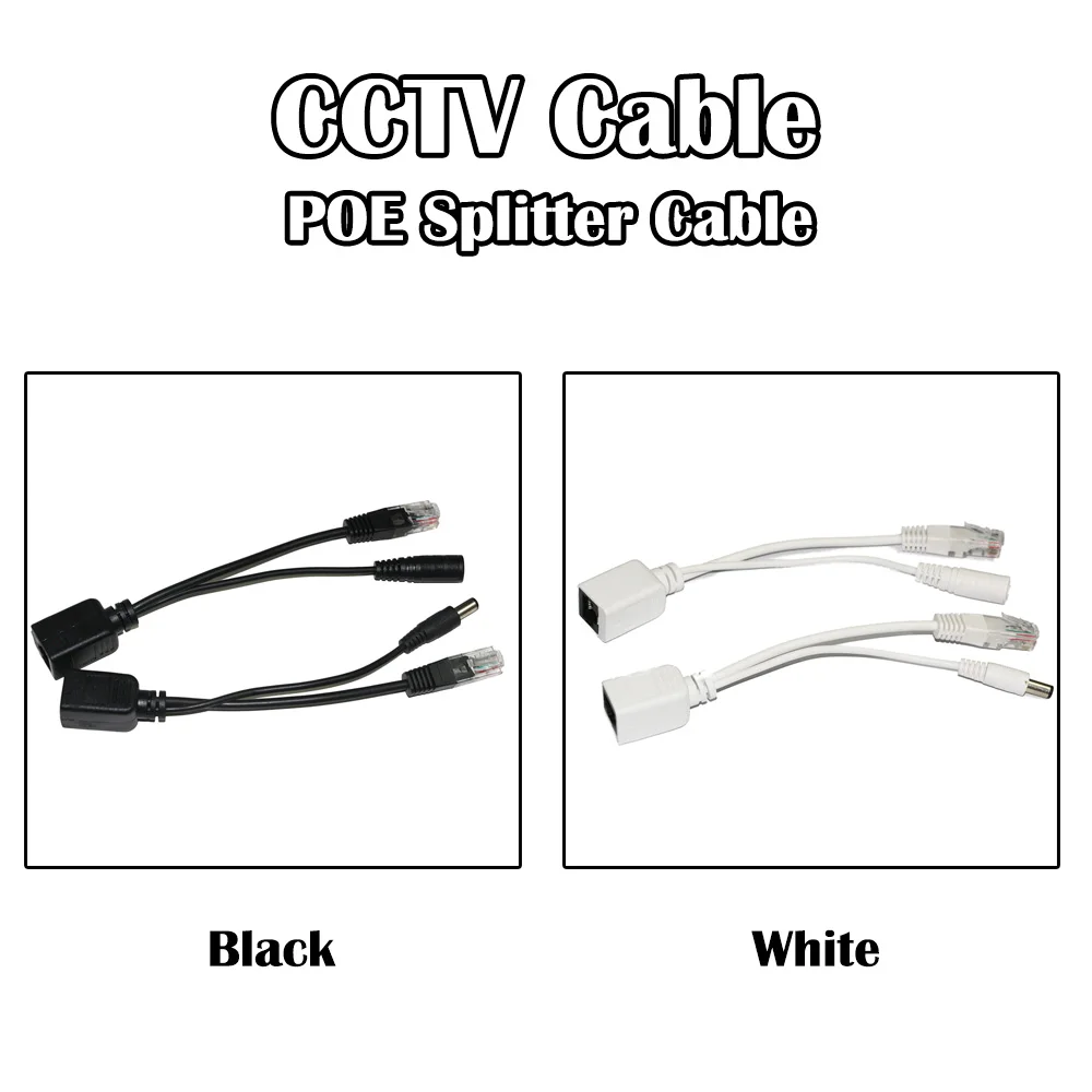5 пар кабелей POE черный/белый цвет сплиттер постоянного тока 5*2 1 мм 30 метров