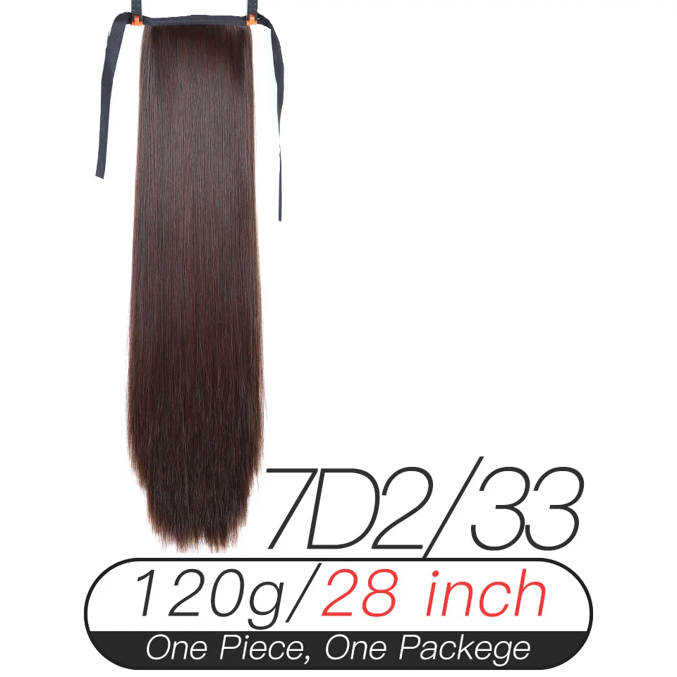 7D2I33 Xnaira афро поддельные волосы пучок кусок блонд длинный прямой шнурок конский хвост Синтетический конский хвост наращивание волос Клип Ins для черного - Цвет: 7D2I33