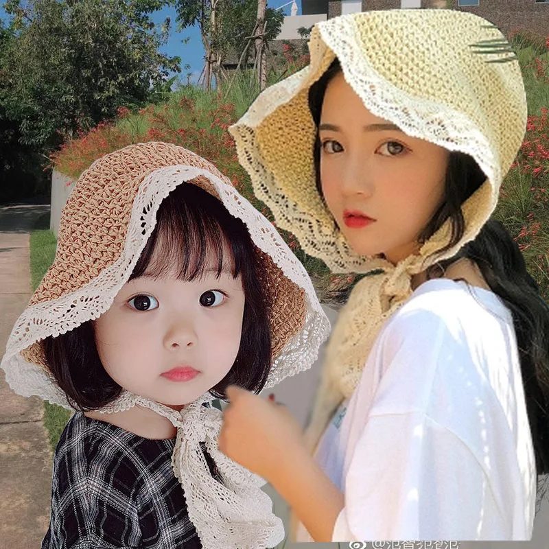 1 шт. 2019 однотонная соломенная детская шапка для девочек и детей весенне летние