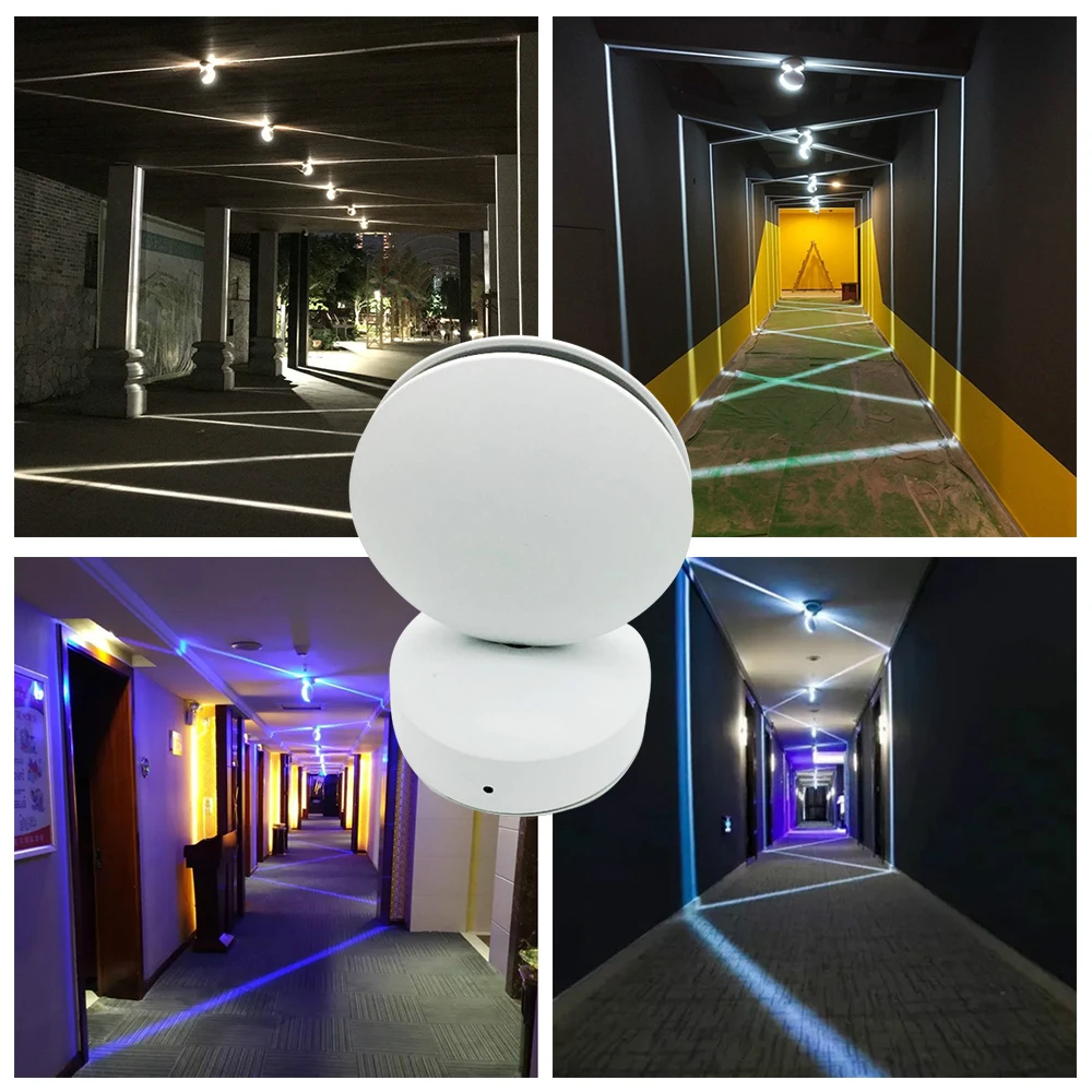 Настенная лампа 360 градусов многоцветная современная для украшения дома кафе