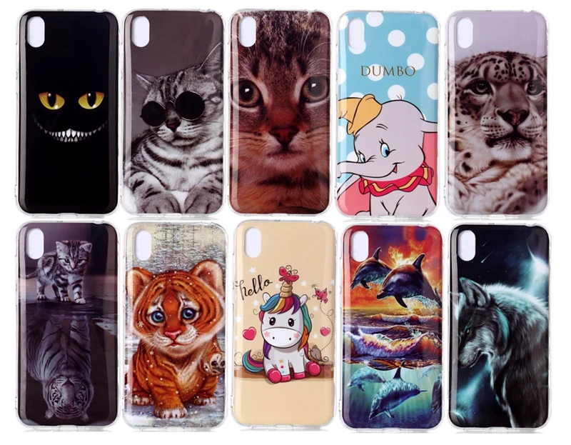 Soft TPU Phone Case For Coque Hawei Y5 2019 Cute Cat Unicorn Back Cover Etui Y 5 5Y | Мобильные телефоны и аксессуары