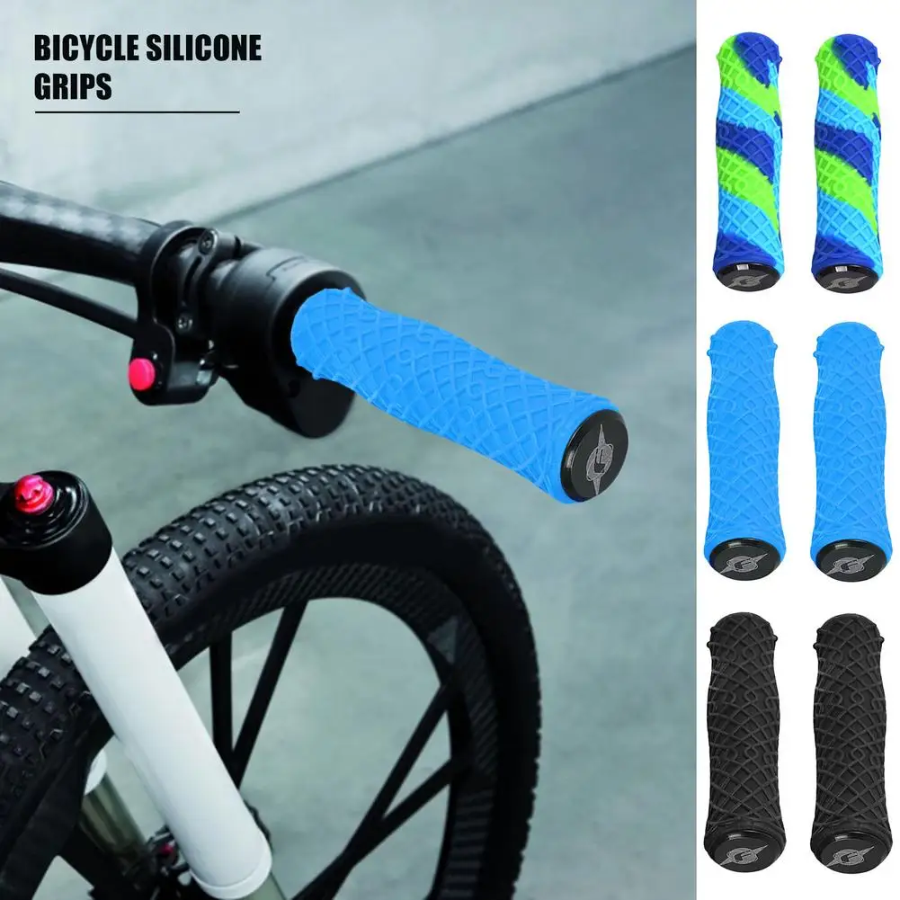 

Silicone Cycling Bicycle Handlebar Grips 122x22mm Mountain Road Bike MTB Handlebar Cover Grips Shell Anti-slip Bike Grip Cover