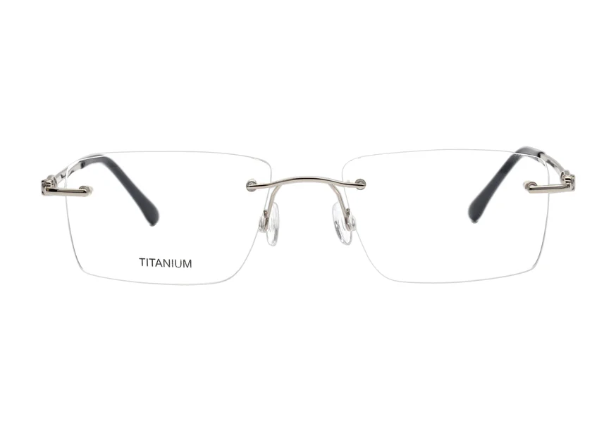

High Quality Unisex Rimless Pure Titanium Prescription Lens Optical Eyewear Glasses Brand Design Anti-fatigue Reading Glasses