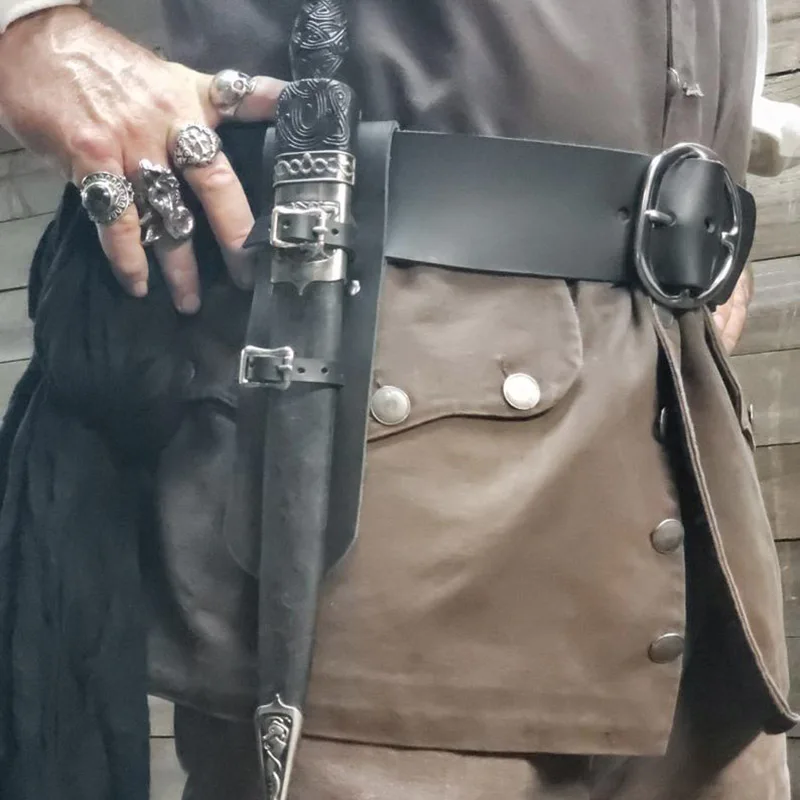 Кельтский пиратский Ларп базовая кожа кинжал Дирк лягушка Seax держатель для ремня