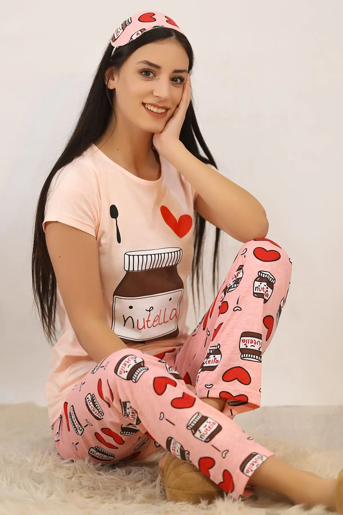 

Printed Pajamas set Salmon