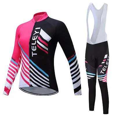Jersey and Pants Зимняя Теплая Флисовая одежда для шоссейного велосипеда, женский костюм, уличная одежда для велосипеда, комплект одежды для женщин, одежда для велоспорта - Цвет: Jersey and Pants