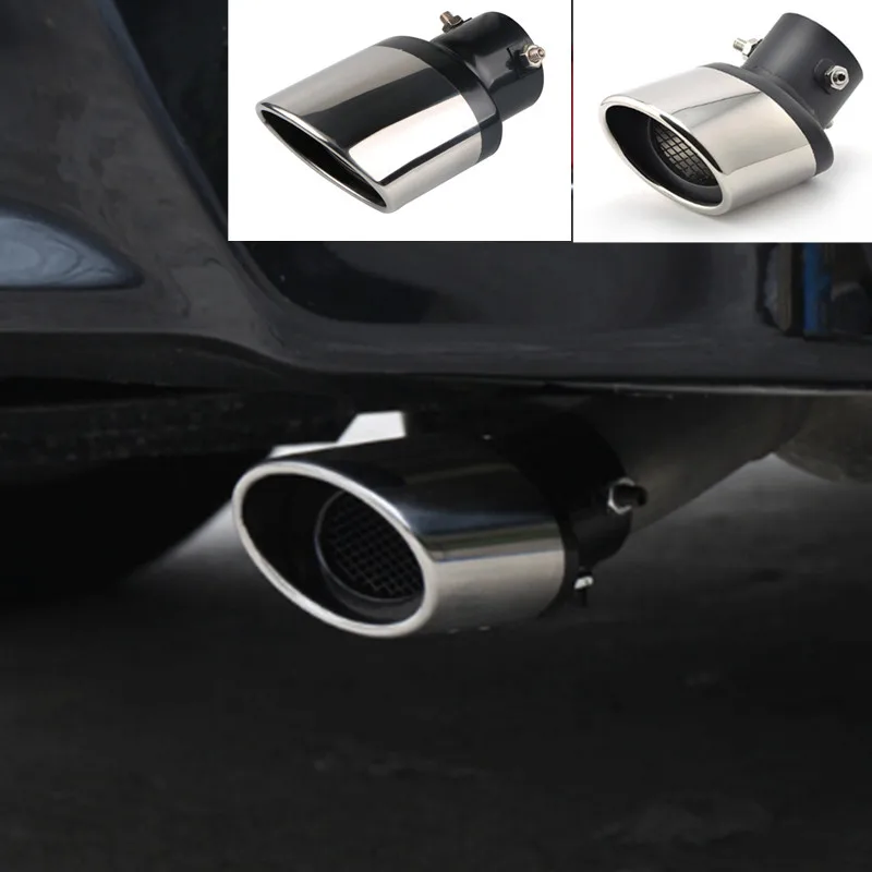 Universal Car Exhaust Muffler Car Tail Throat Liner Pipe for Subaru XV Forester Outback Legacy Impreza XV BRZ Tribeca