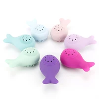 26color silicone cute whale facial cleansing brushes skin care wash facial brush blackhead remove face massager beauty tools