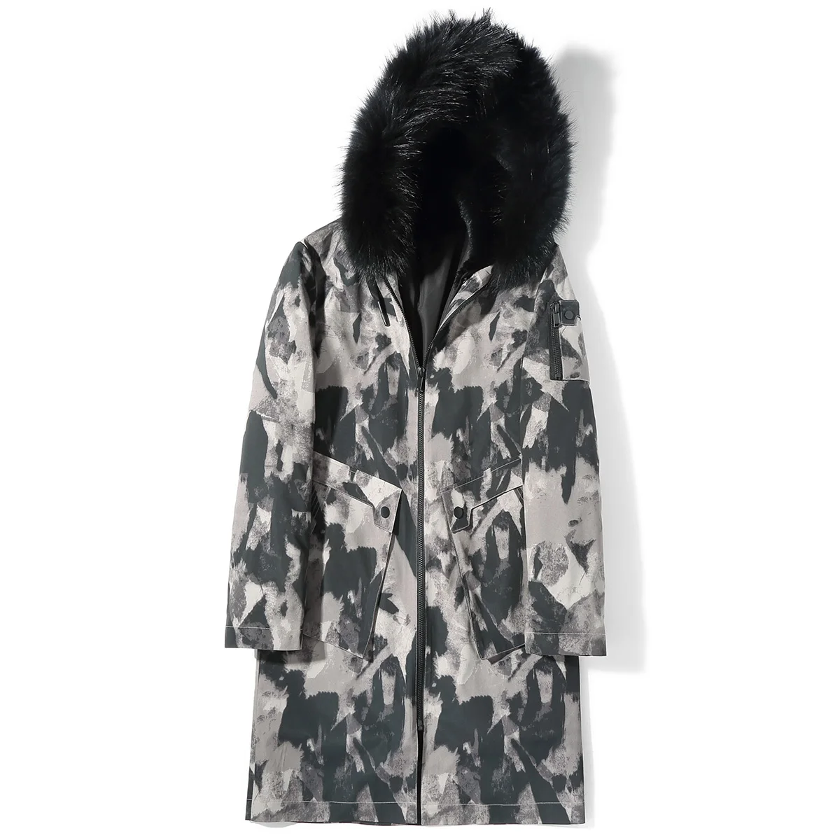 

2020 Real Coat Men Winter Jacket Long Parka Rabbit Liner Raccoon Fur Collar Plus Size Parkas ST9SYJP040 KJ3632