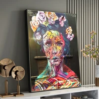 home wall decoration abstract graffiti art female art painting on the wall art posters and prints modern street art pictures
