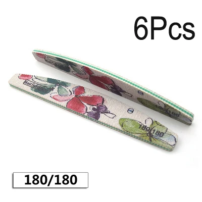 180-25pcs Пилочки для ногтей Гель-лак для ногтей файл-25 шт Бабочка Пилочки для ногтей шлифовальный 80 100 150 180 240 для Неил арта украшения для кончиков ногтей, маникюр# ZH223-пилочка для ногтей - Цвет: 180-25pcs