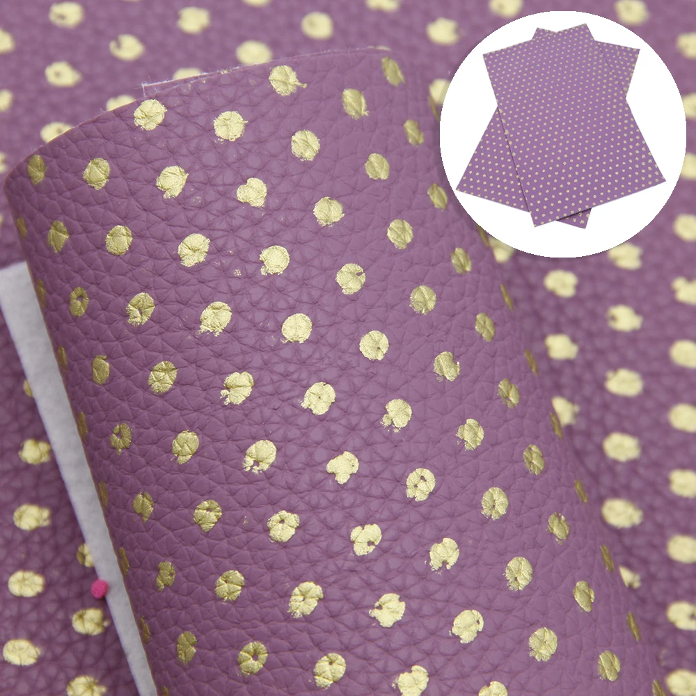 Давид аксессуары 20*33 см Золотой горошек личи искусственная кожа ткань сделай сам