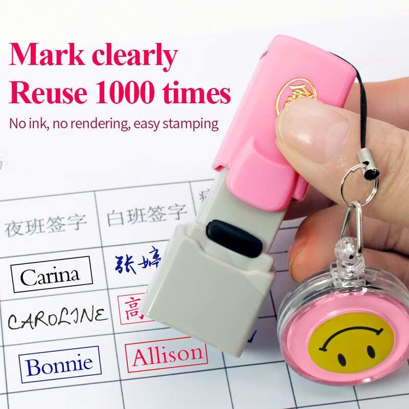 Персональный штамп с именем подписи надписи личности художественный дизайн