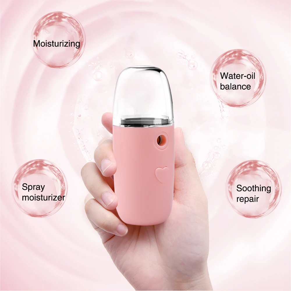 

Facial Steamer 40ML Portable Deep Cleaning Vaporizer Sauna Spa Mist Spray Nano Mister Face Replenishment Equipment Skin Care
