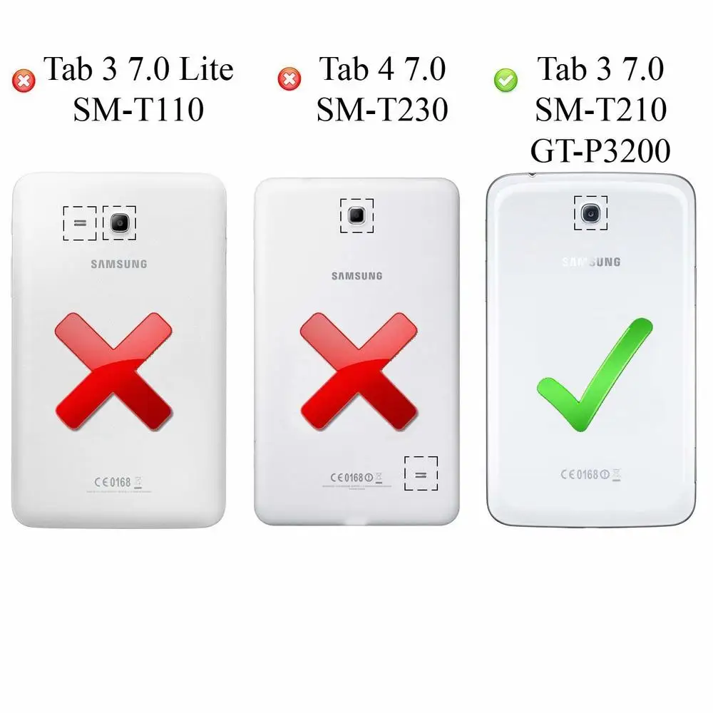 Чехол Tab3 T210 для Samsung Galaxy Tab 3 7 дюймов флип-чехол из искусственной кожи с вращением