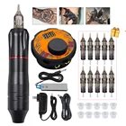 Для удаления татуажа бровей комплект лучшая роторная машинка-ручка для нанесения татуировок Мощность картридж иглы татуировки для начинающих Перманентный макияж машина