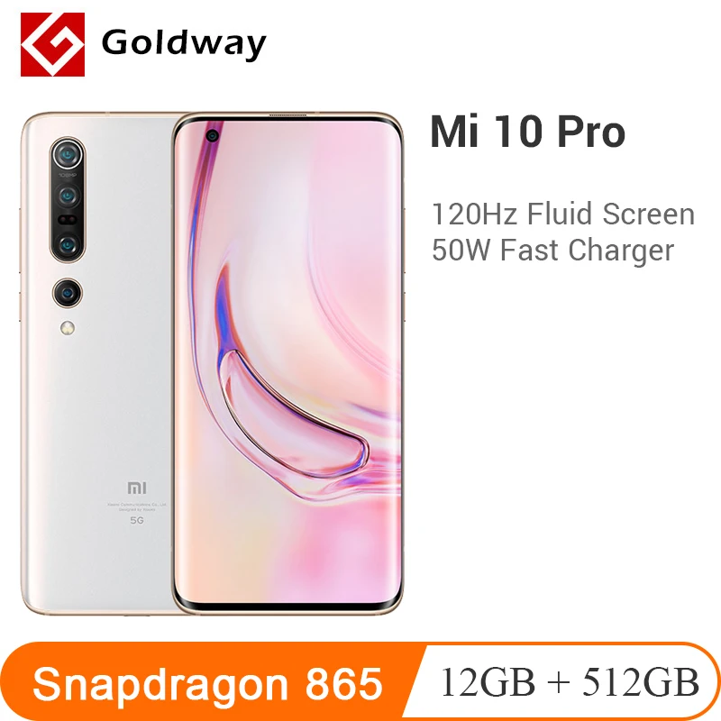 Xiaomi Mi 10 Pro 12 Гб оперативной памяти 512 ГБ ROM мобильный телефон 5G Snapdragon 865 108MP Quad Camera 6 67