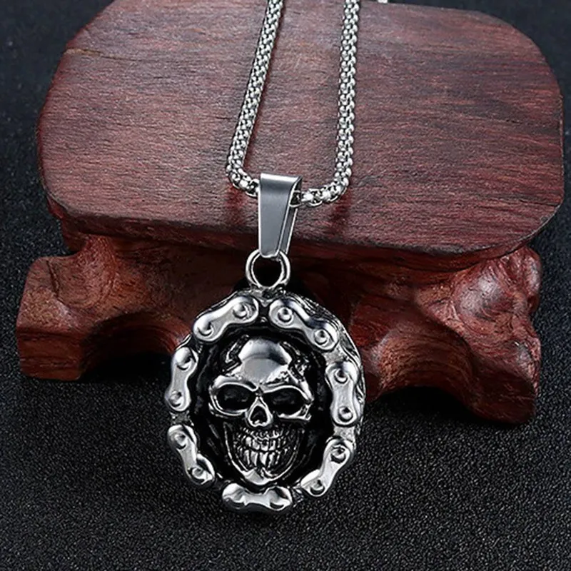 Крутая Тяжелая велосипедная цепь череп мотоциклы Подвеска двигателя из