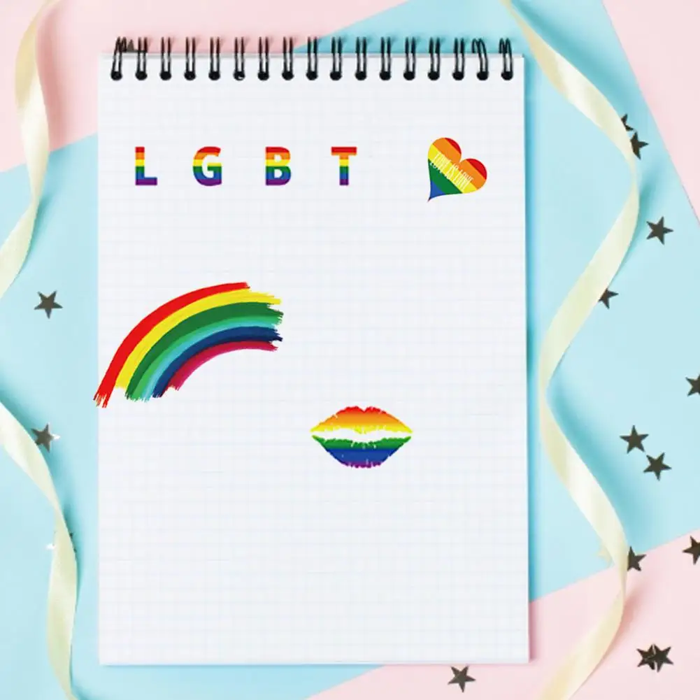 Красочные нетрадиционной наклейки Любовь Радуга фестиваль Прайд флаг лента