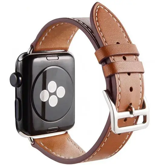 National belt for iwatch strap For Apple Watch Band leather loop 38/42mm 40mm 44mm Series 1/2/3/4/5 iwatch5 iwatch4 iwatch3 | Наручные