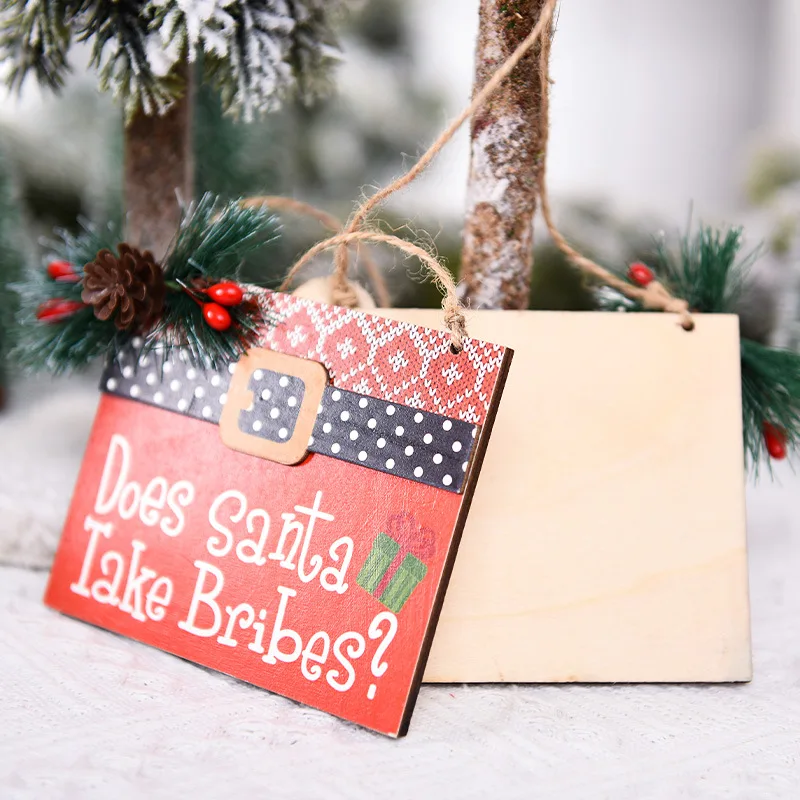 Уважаемый Санта Клаус деревянный Рождественский знак рождественская елка