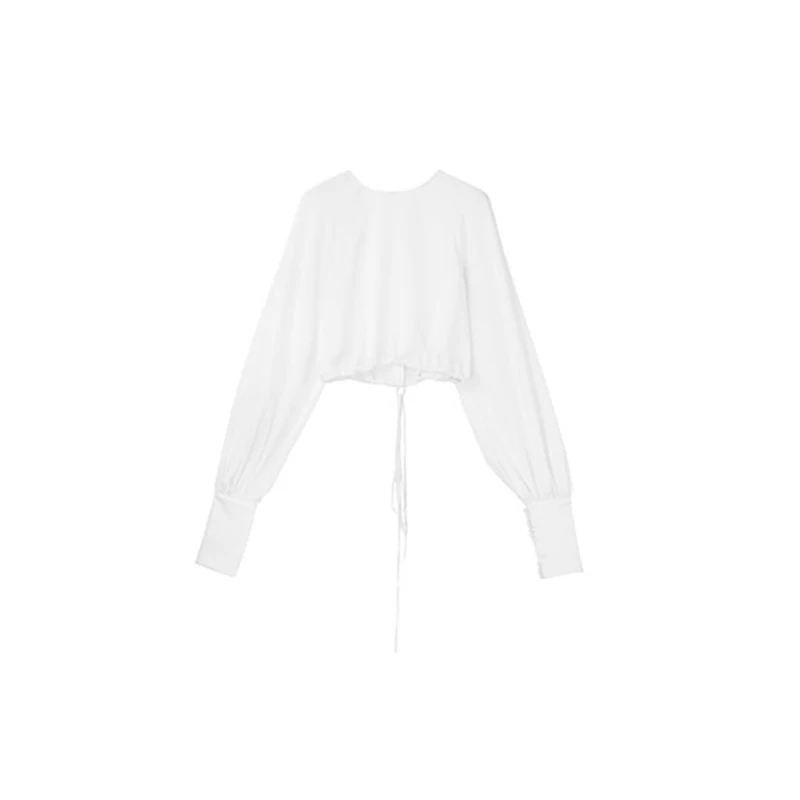 

XITAO New Solid Color Women Shirt Lantern Sleeve Fashion Casual Loose Simplicity 2021 Summer Temperament All-match WMD0239