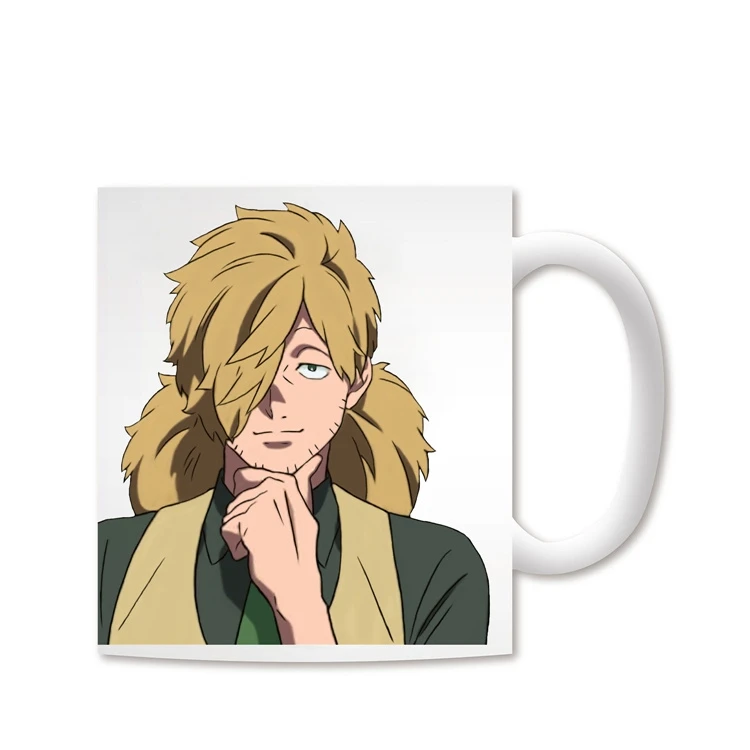 

Cartoon Ceramics Mark Cup Kusaka Kabane Inugami Kohachi Inugami Kohachi Print Water Cup Kemono Jihen NEW Anime Office Cup Gifts