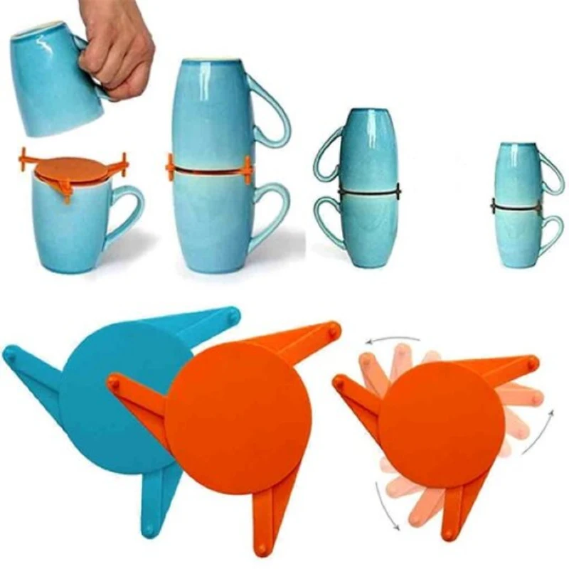 

1pcs Coffee Cup Holder Cabinet Stackable Cup Stacker Expandable Shelf For Drinkware Cup Home Cup Storage Pad Kitchen Accessories