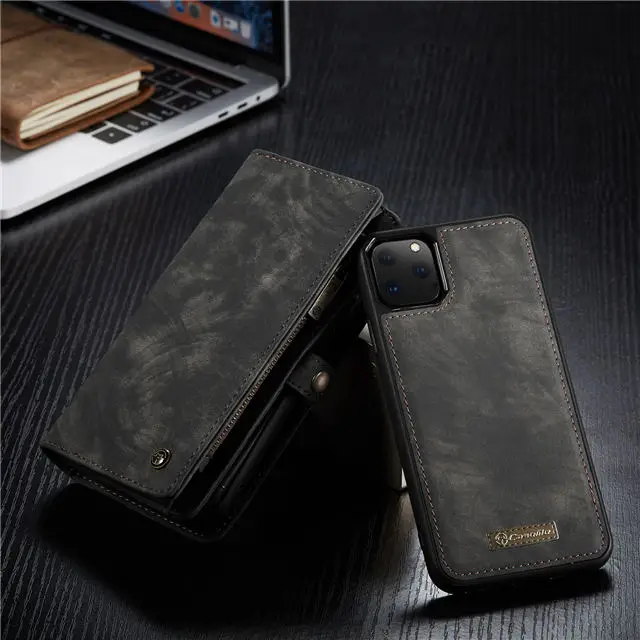 Чехол для iphone 11 Pro Max xs max xr x 6 6s 7 8 plus, съемный магнитный чехол для телефона, кожаный чехол-бумажник etui