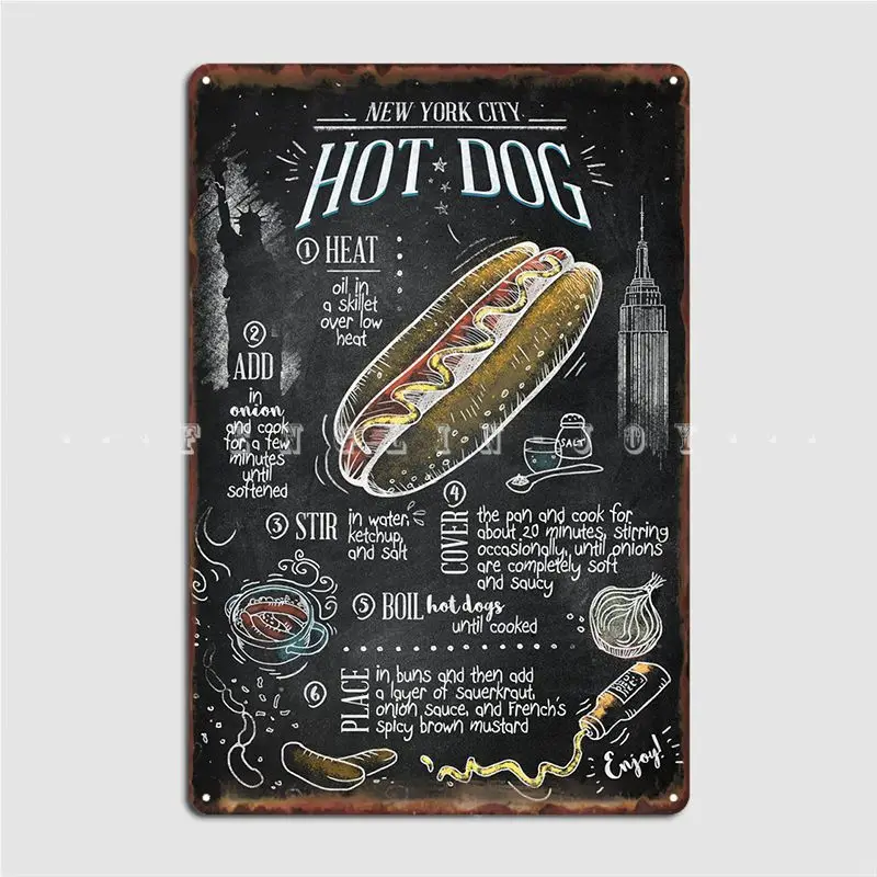 Металлический знак хот-дог дизайнерские кинотеатры украшение для гостиной
