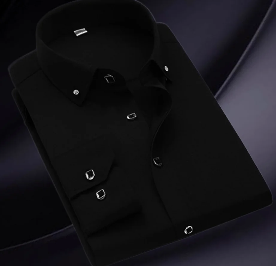 Оптовая продажа классическая белая синяя розовая Черная Мужская рубашка с