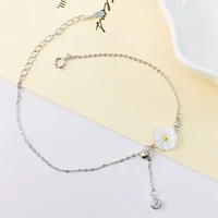 korean personalized shell daisy pull bracelet simple exquisite zircon flower bracelet elegant girl students daily jewelry