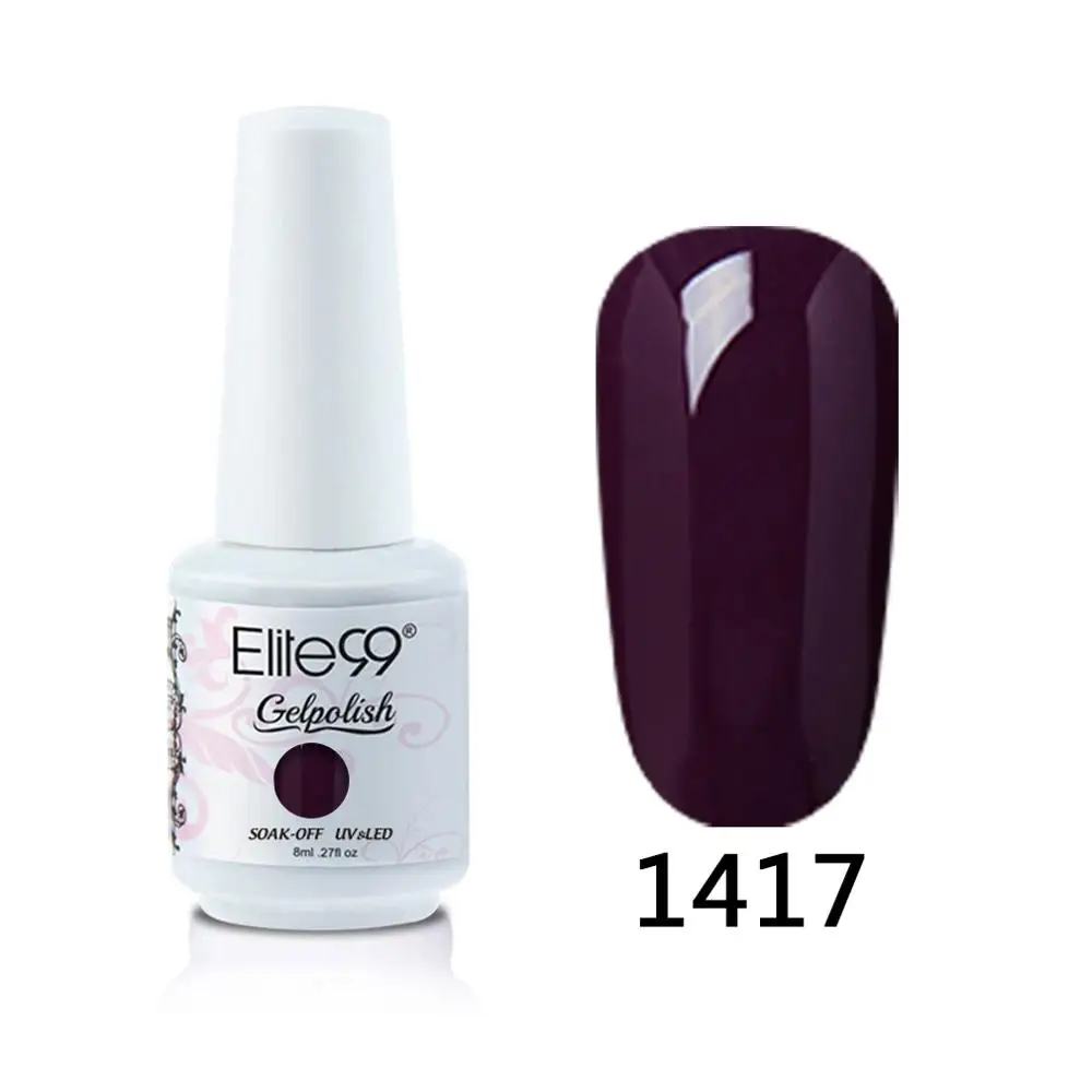 1417 Elite99 8 мл Гель-лак для ногтей Vernis Полупостоянный лак для ногтей УФ-гель лак для ногтей эмаль для маникюра Лак для ногтей - Цвет: 1417