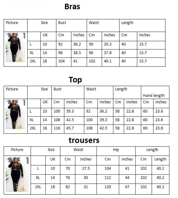 

3 Piece Matching Sets Africa Clothes 2021 African Dashiki New Fashion Suit Top And Trousers Super Elastic Party Lady Women's Set