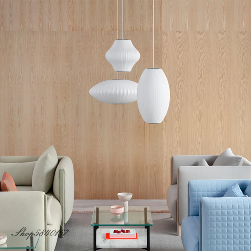 Italiano de tela de seda colgante luces creativo colgante para el salón lámparas colgantes de comedor moderna lámparas de habitación decoración interior iluminación