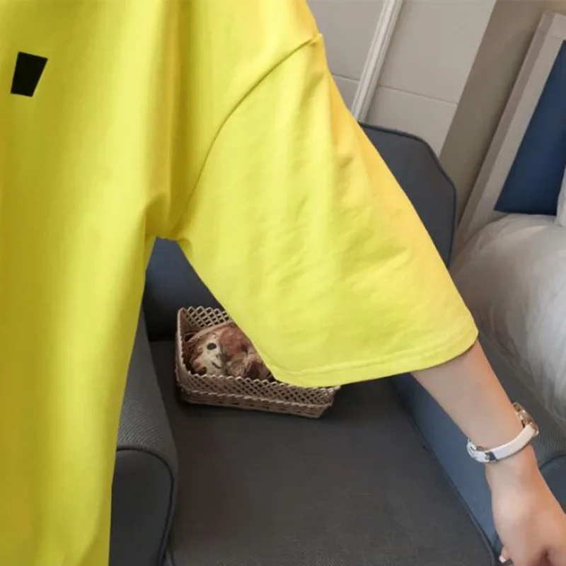 Платье-футболка женское хлопковое с капюшоном свободная уличная одежда размера