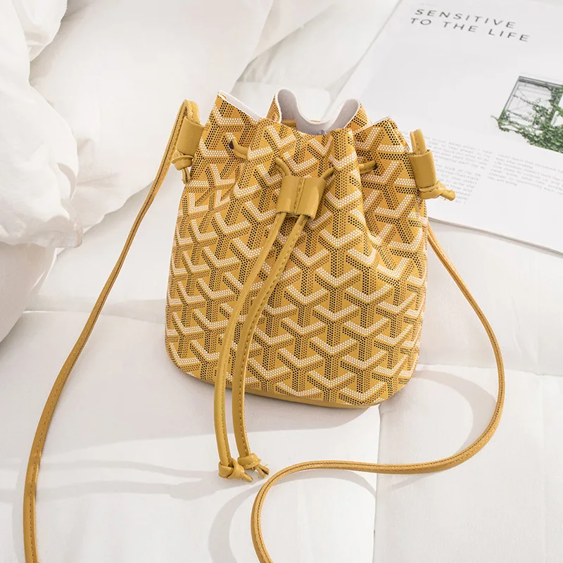 2020 New Fashion Simple Women PU Mini Drawstring Shoulder Bag Ladies Girl Bucket Crossbody Messenger Phone |