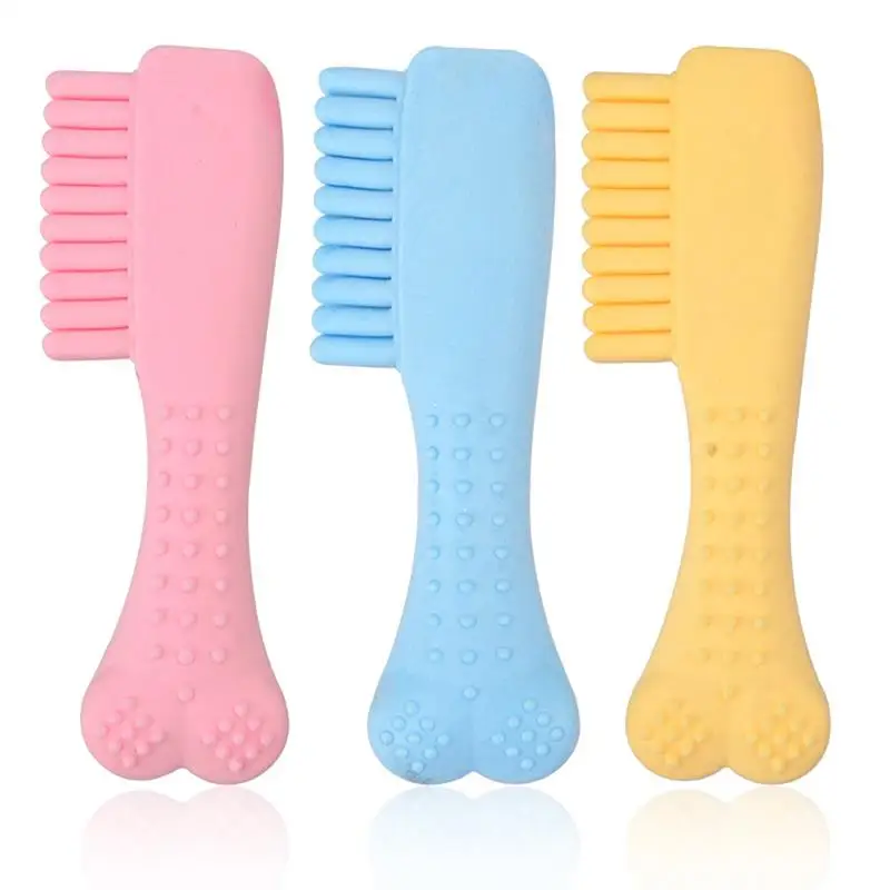 

1pcs Dog Toys Fun Comb Shape Lifelike Bite Resistant Puppy Chew Toys Rubber Durable Dog Teething Toy TPR Dog Bite Toy Dog Favors