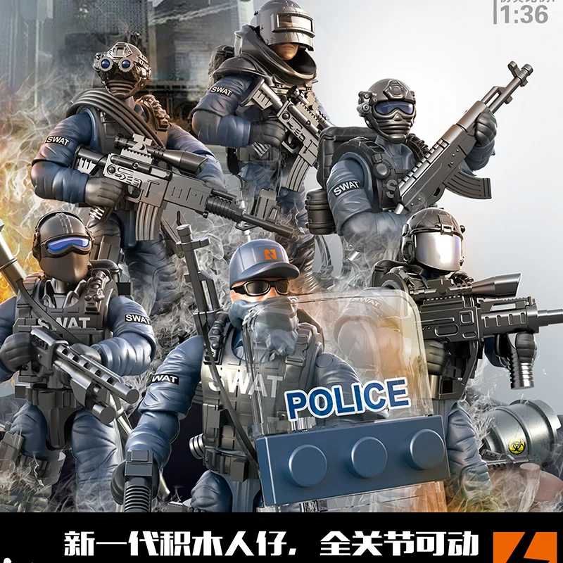 Военная Униформа 5 см фигурка действий солдат полиции супер герой рисунок