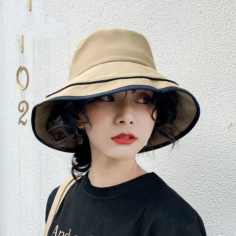 

COKK Bucket Hat Women Summer Hats For Women Ladies Double Brim Fashion Sun Hat Sun Protection Fisherman Hat Female Chapeu Korean