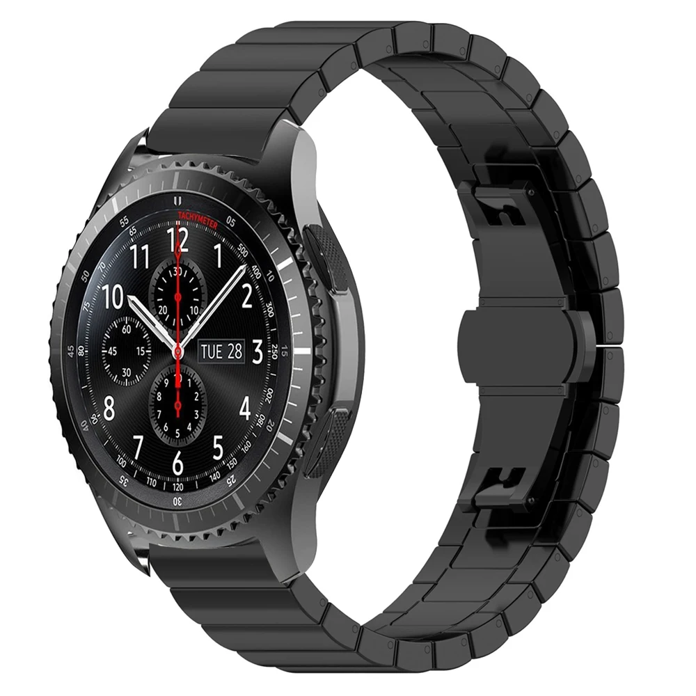 

Браслет из нержавеющей стали для Samsung Galaxy Watch 3 45 мм 41 мм Active 2 Gear S3 Frontier Huawei Watch Gt 2 Pro