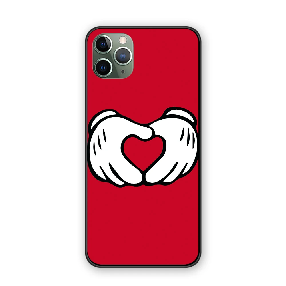 Милый сердитый Микки Минни комикс для iPhone 5 5S 6 6s 7 8 Plus X XS XR 11 Pro Max черный чехол ТПУ чехол - Цвет: 2